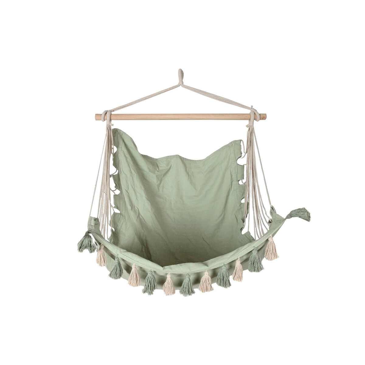 Sedia da giardino Home ESPRIT Verde Cotone Legno 100 x 50 x 135 cm - Disponibile in 3-4 giorni lavorativi