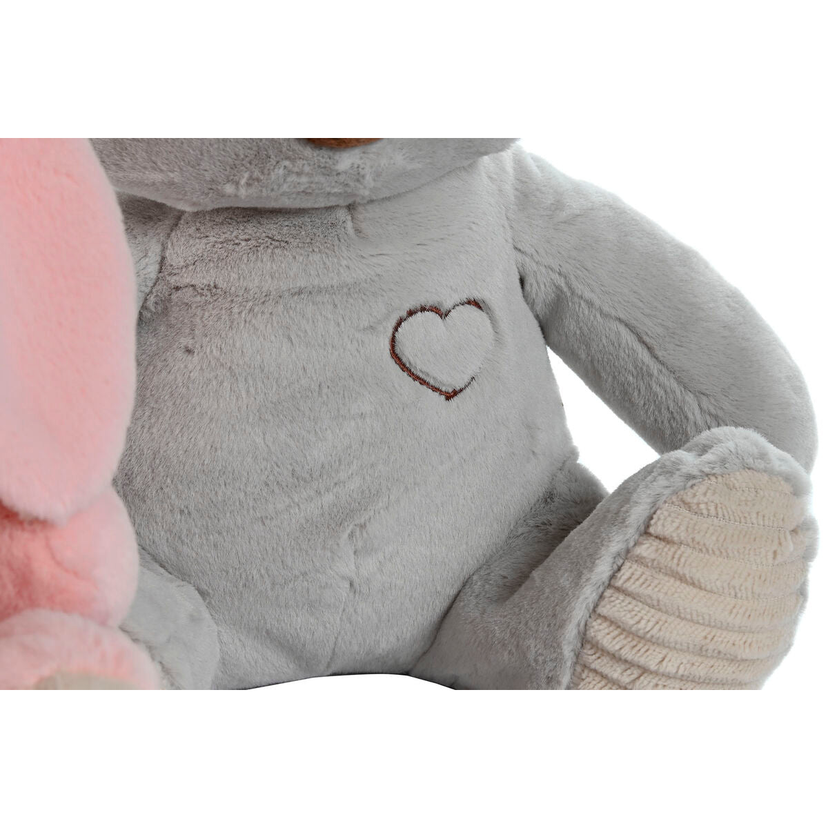 Peluche Home ESPRIT Bianco Marrone Grigio Rosa Poliestere Animale 25 x 20 x 28 cm (4 Unità) - Disponibile in 3-4 giorni lavorativi