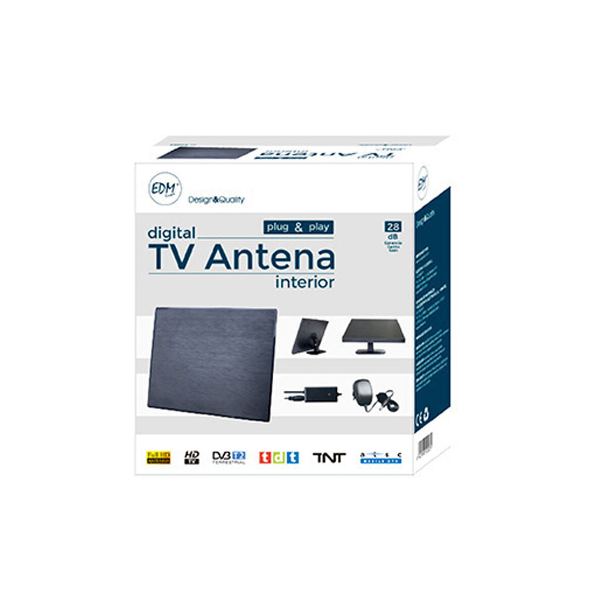 Antenna TV EDM 52023 Design Series UHF Interno - Disponibile in 3-4 giorni lavorativi