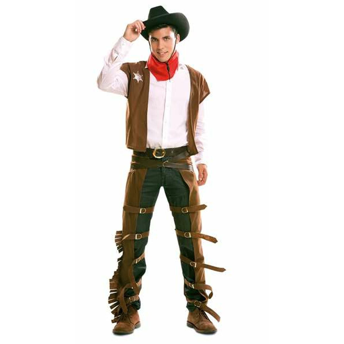 Costume per Adulti My Other Me Marrone Cowboy Taglia:S - Disponibile in 3-4 giorni lavorativi