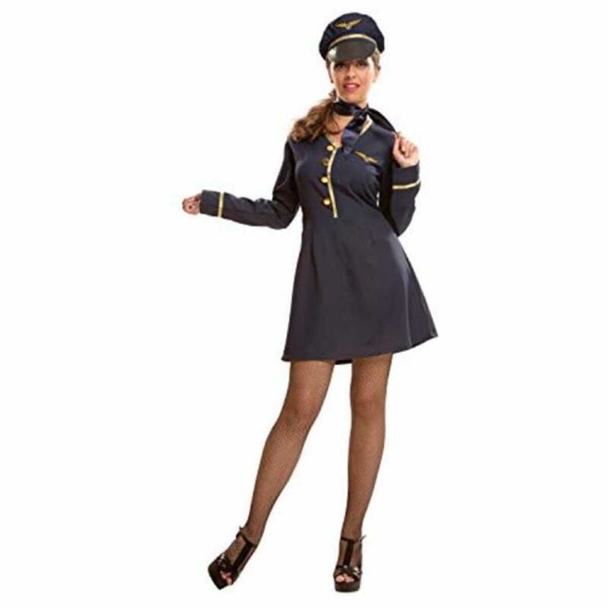 Costume per Adulti Hostess 3 Pezzi Taglia:M/L - Disponibile in 3-4 giorni lavorativi