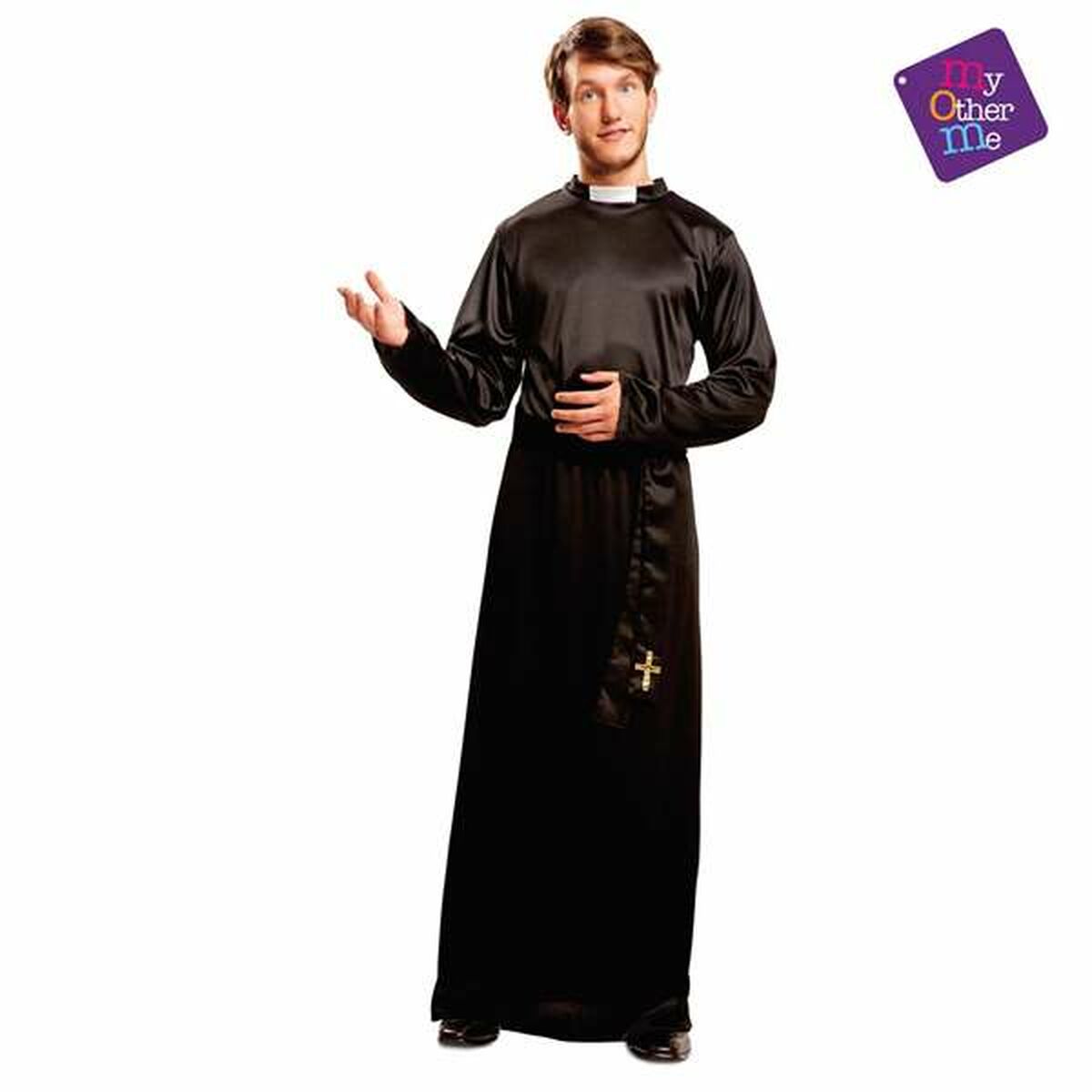 Costume per Adulti My Other Me Priest Nero M/L - Disponibile in 3-4 giorni lavorativi