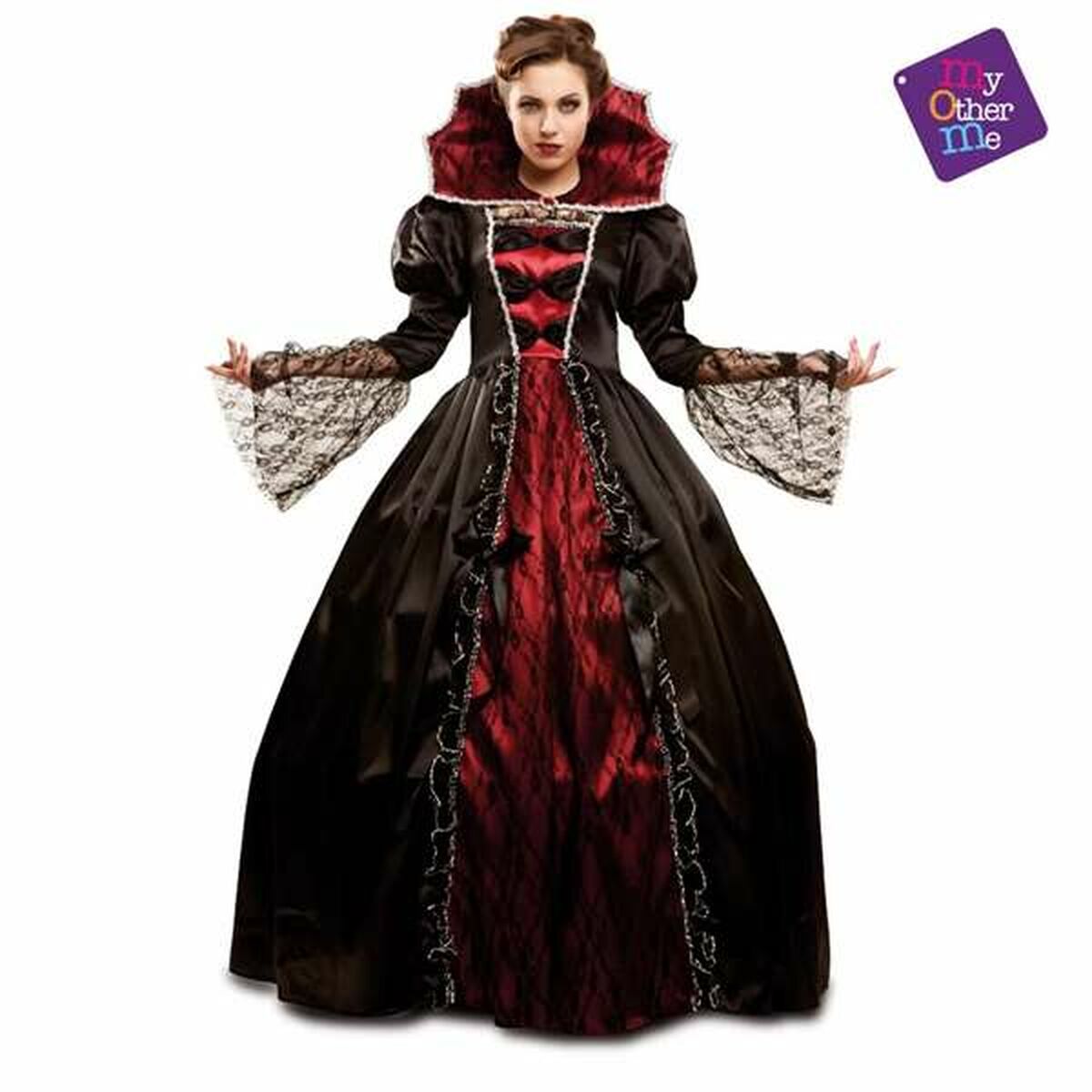 Costume per Adulti De Luxe Vampiro Donna (2 Pezzi) Taglia:M/L - Disponibile in 3-4 giorni lavorativi