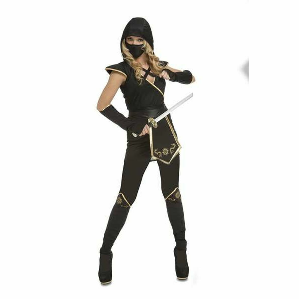 Costume per Adulti My Other Me Ninja Nero Taglia:XS - Disponibile in 3-4 giorni lavorativi