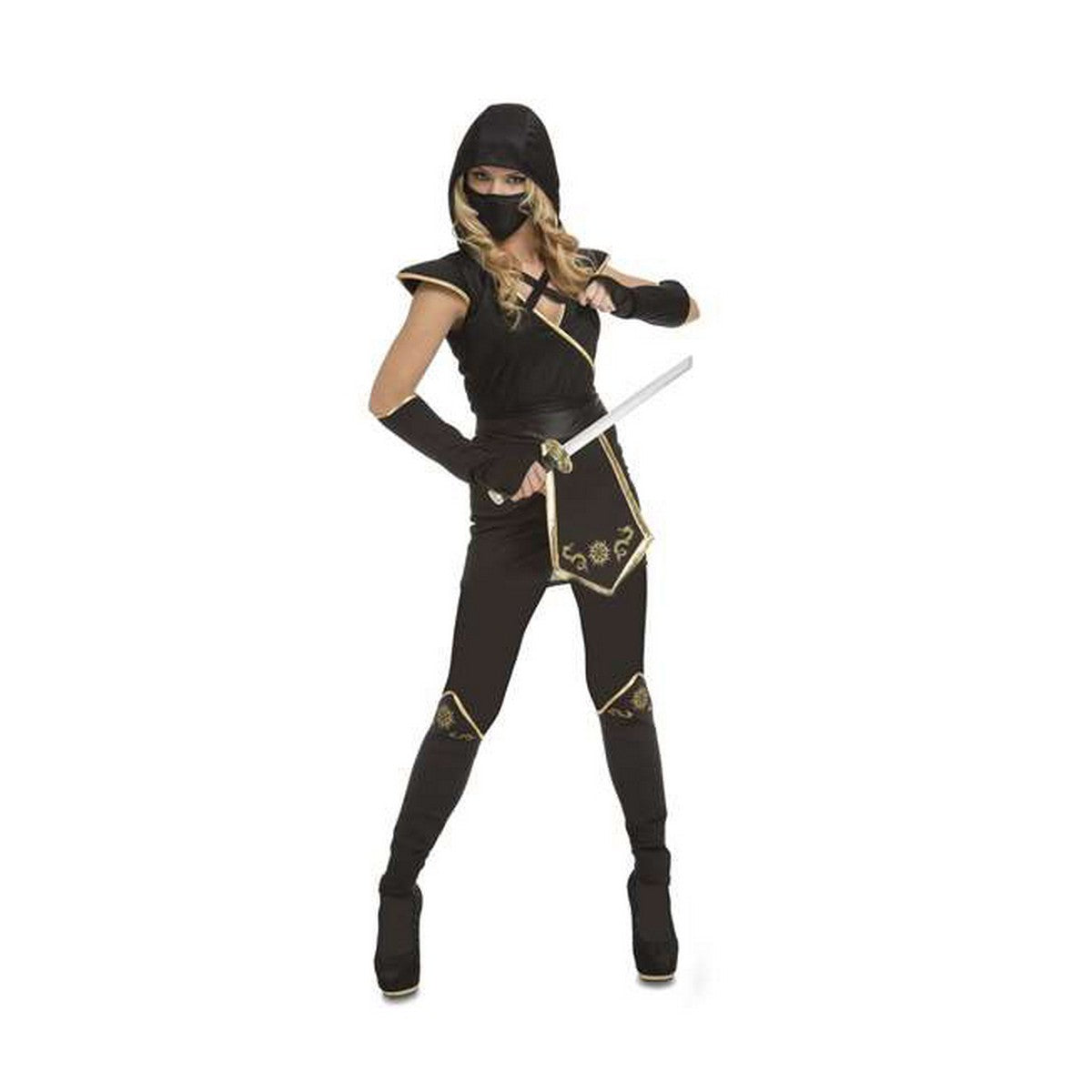 Costume per Adulti My Other Me Nero Ninja Donna S - Disponibile in 3-4 giorni lavorativi