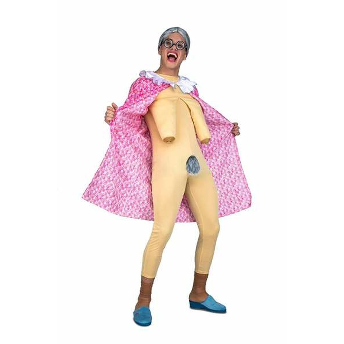 Costume per Adulti My Other Me Elderly Exhibitionist Rosa M/L - Disponibile in 3-4 giorni lavorativi