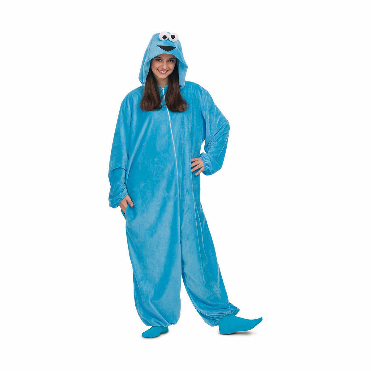 Costume per Adulti My Other Me Cookie Monster Sesame Street Taglia:M/L - Disponibile in 3-4 giorni lavorativi