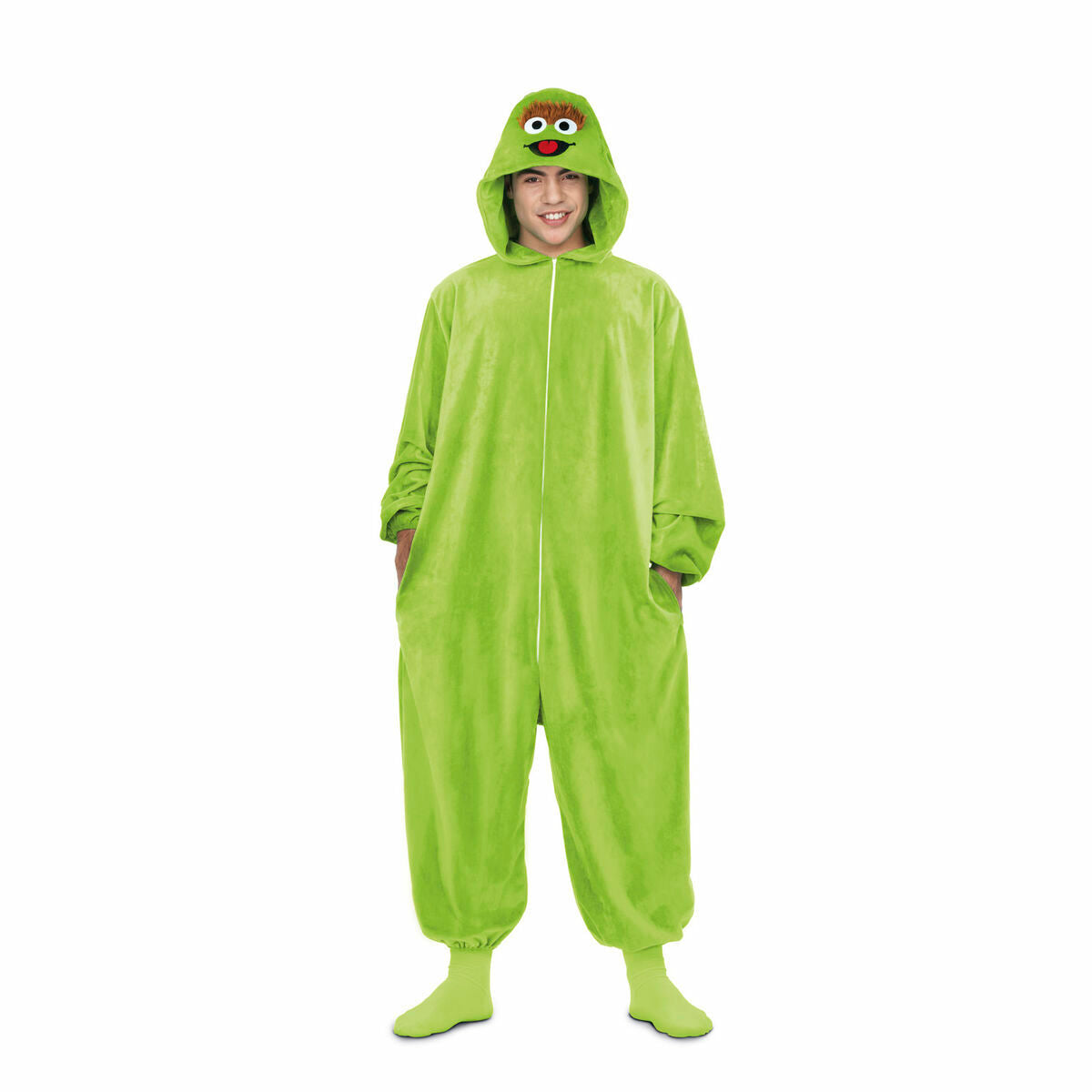 Costume per Adulti My Other Me Oscar the Grouch Sesame Street Verde Taglia:M/L - Disponibile in 3-4 giorni lavorativi