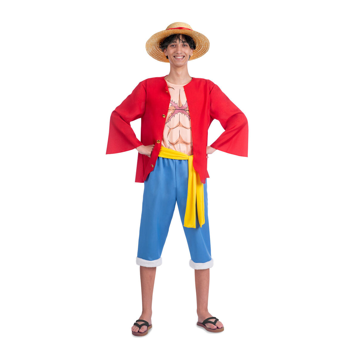 Costume per Adulti One Piece Luffy (5 Pezzi) Taglia:M - Disponibile in 3-4 giorni lavorativi One Piece