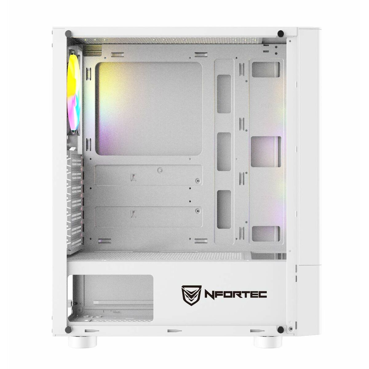 Case computer desktop ATX Nfortec Caelum RGB Bianco - Disponibile in 3-4 giorni lavorativi