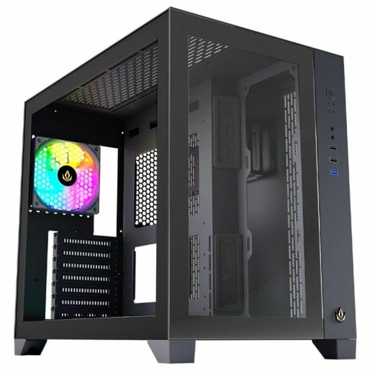 Case computer desktop ATX Forgeon Tiberium Nero - Disponibile in 3-4 giorni lavorativi