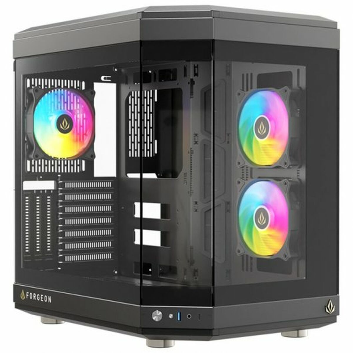 Case computer desktop ATX Forgeon Nero - Disponibile in 3-4 giorni lavorativi