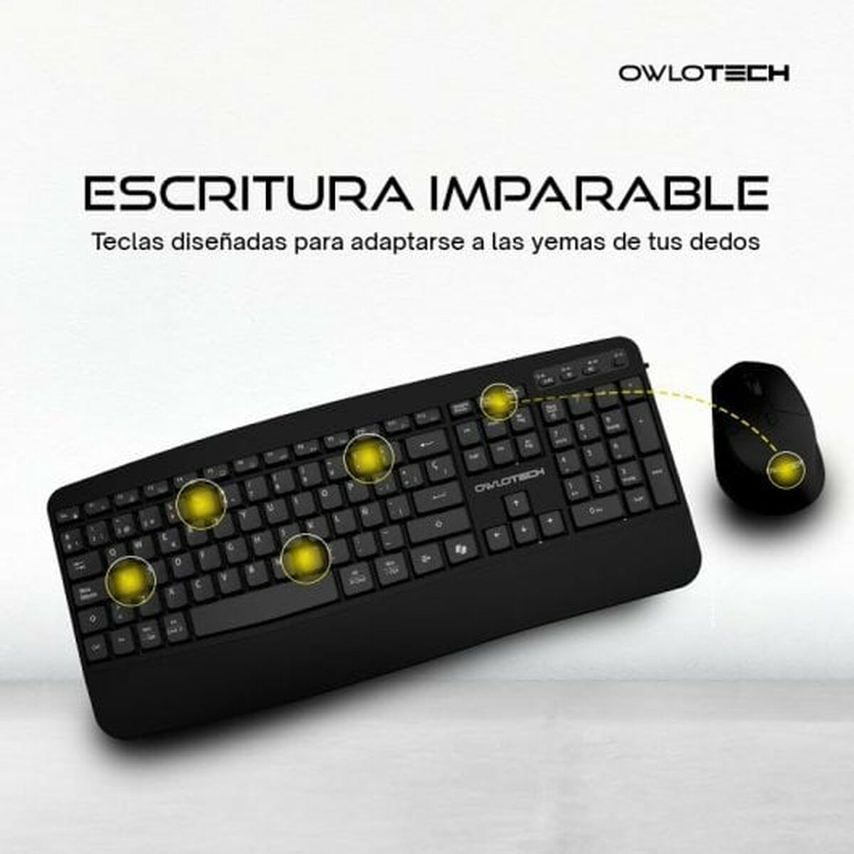 Tastiera e Mouse Owlotech EK500 Nero - Disponibile in 3-4 giorni lavorativi