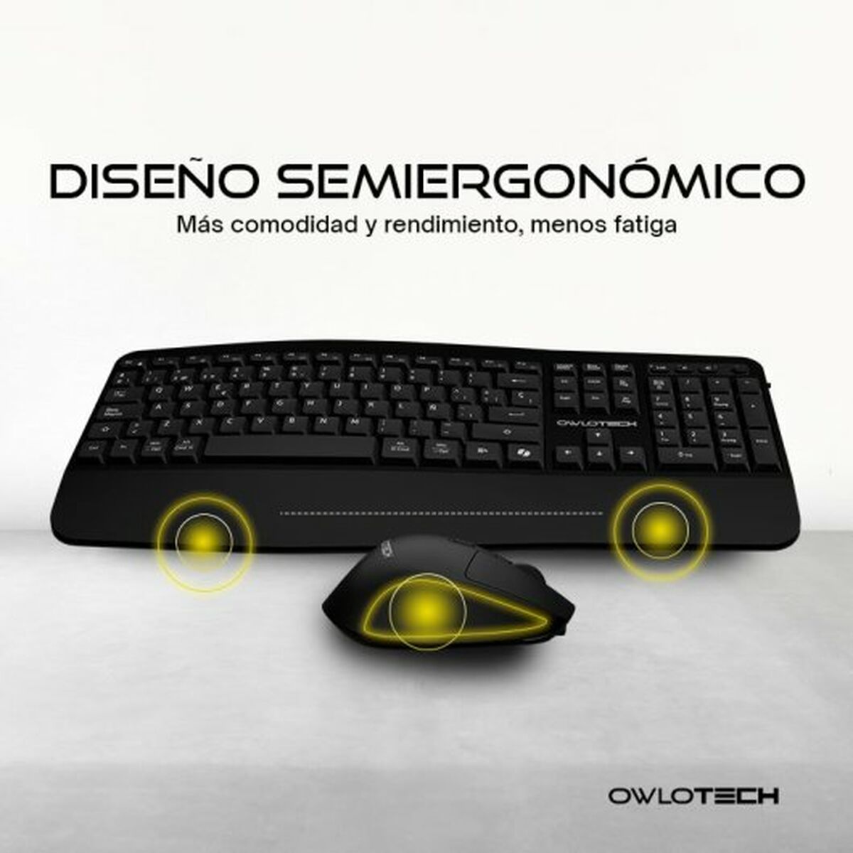 Tastiera e Mouse Owlotech EK500 Nero - Disponibile in 3-4 giorni lavorativi