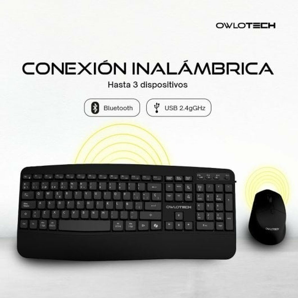 Tastiera e Mouse Owlotech EK500 Nero - Disponibile in 3-4 giorni lavorativi