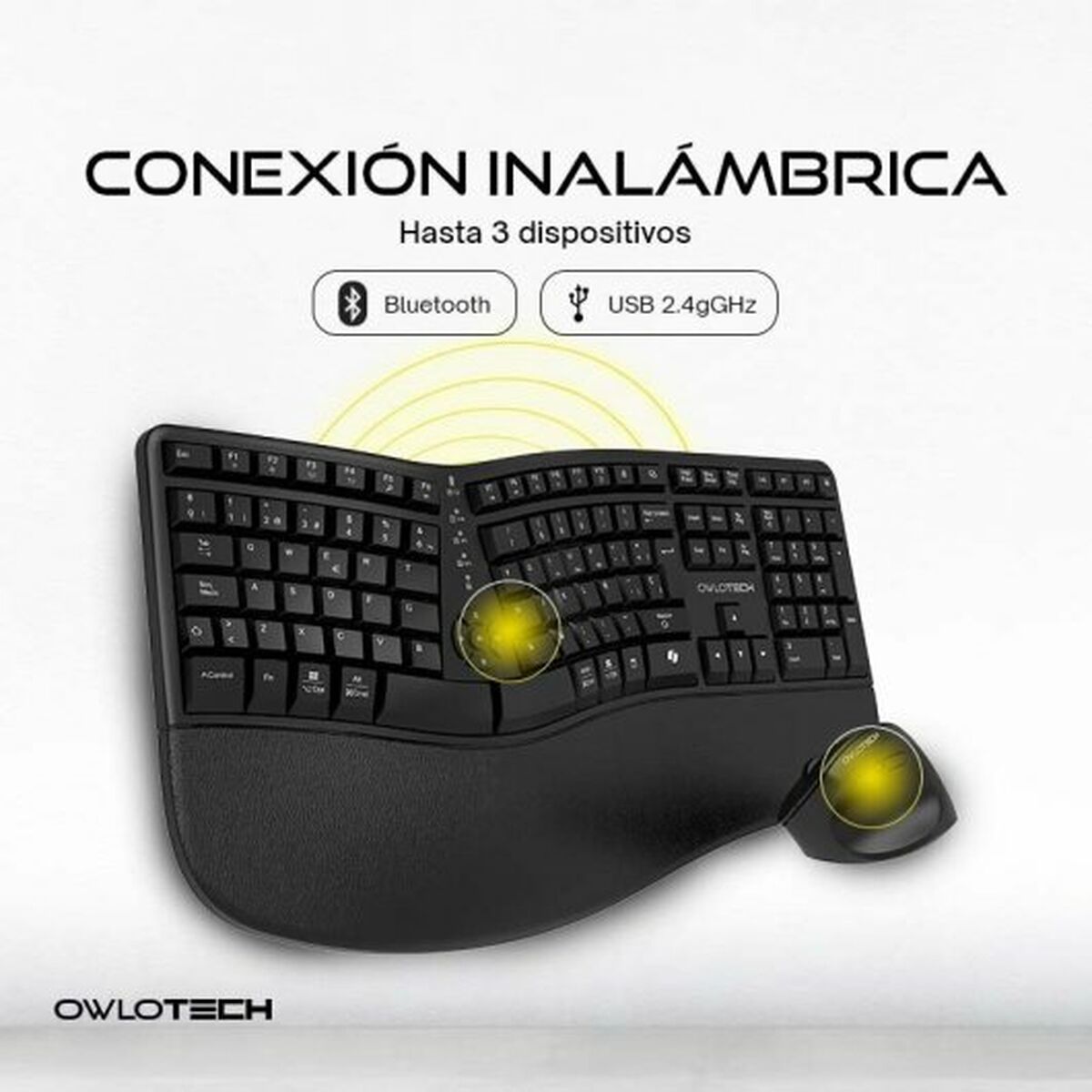 Tastiera e Mouse Owlotech EK500 Nero - Disponibile in 3-4 giorni lavorativi