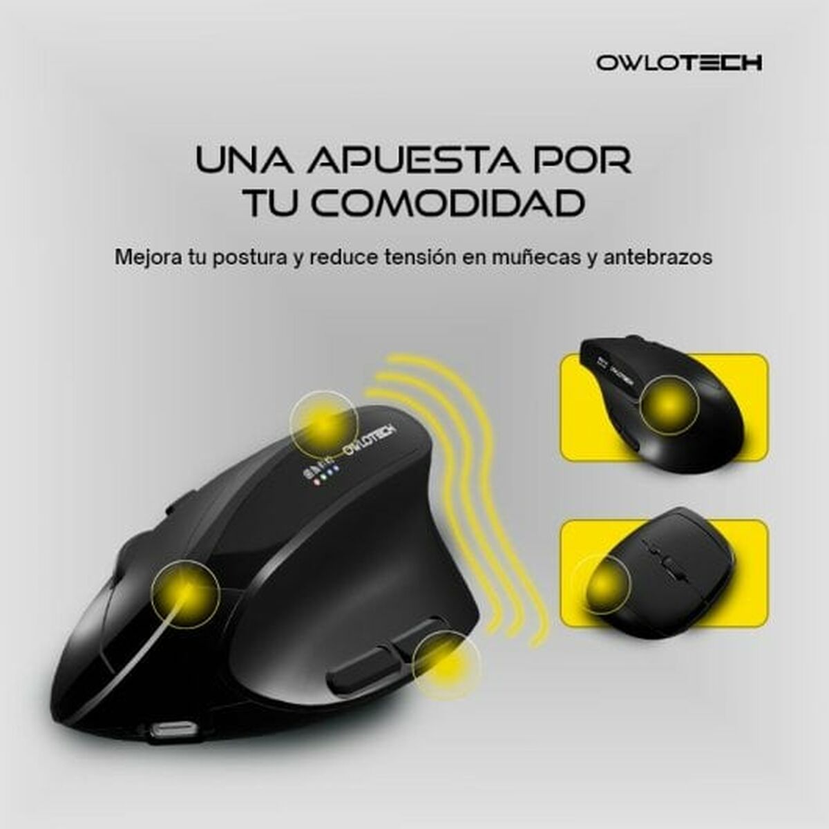 Mouse Owlotech Nero - Disponibile in 3-4 giorni lavorativi