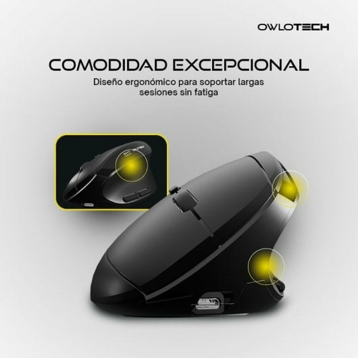 Mouse Owlotech Nero - Disponibile in 3-4 giorni lavorativi