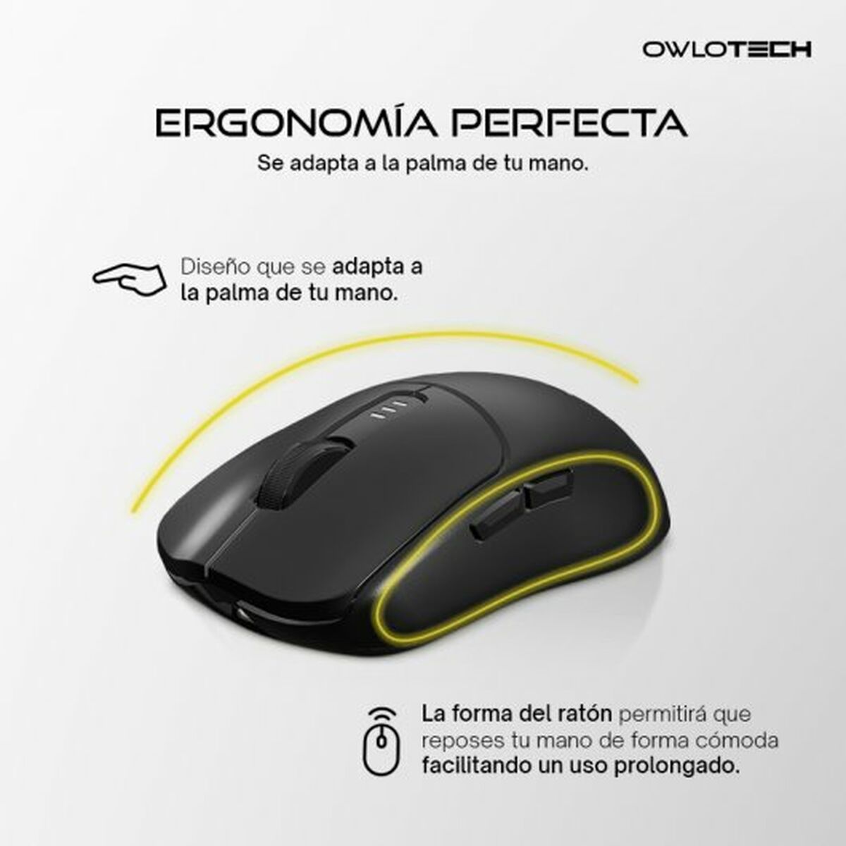 Mouse Owlotech Nero 10000 dpi - Disponibile in 3-4 giorni lavorativi