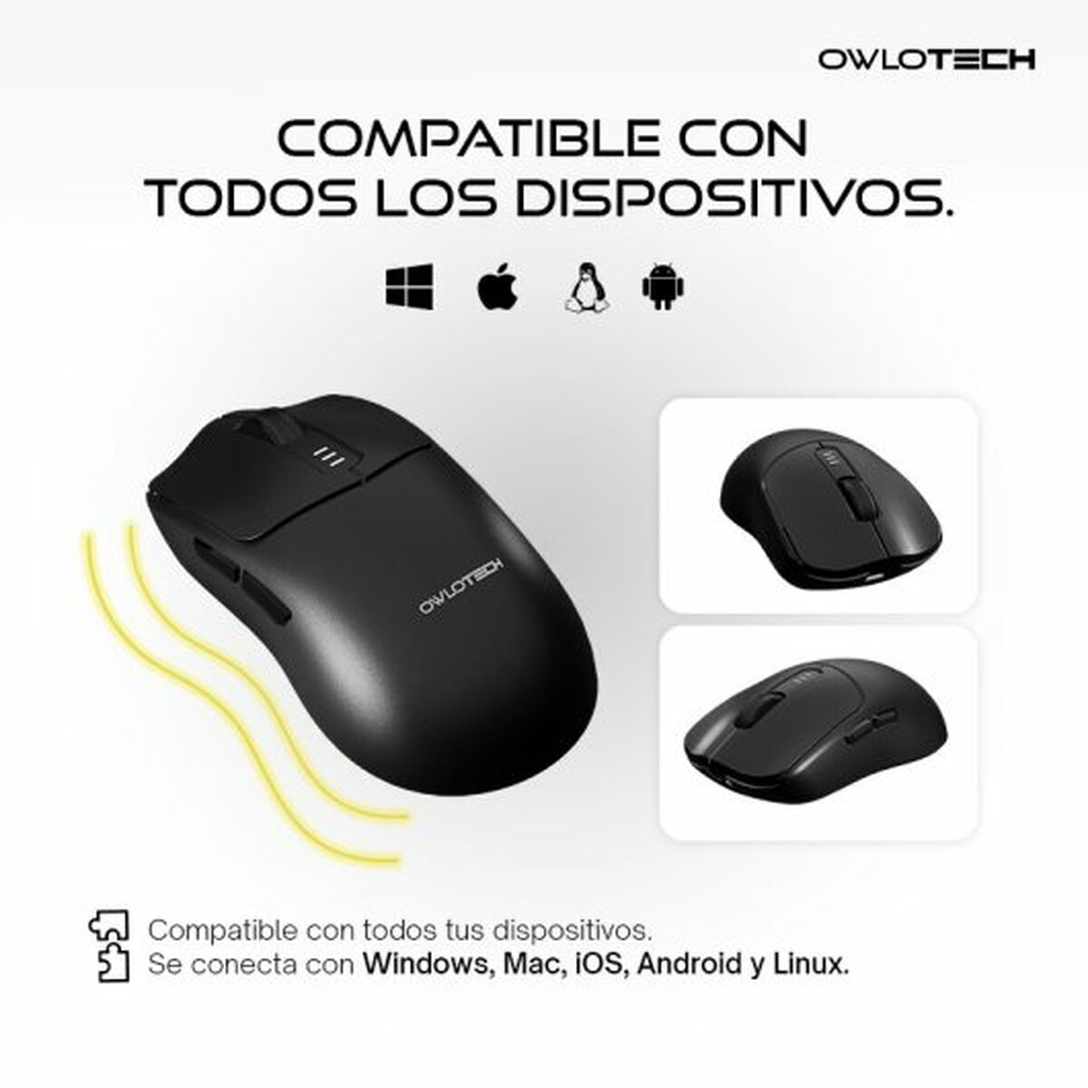 Mouse Owlotech Nero 10000 dpi - Disponibile in 3-4 giorni lavorativi