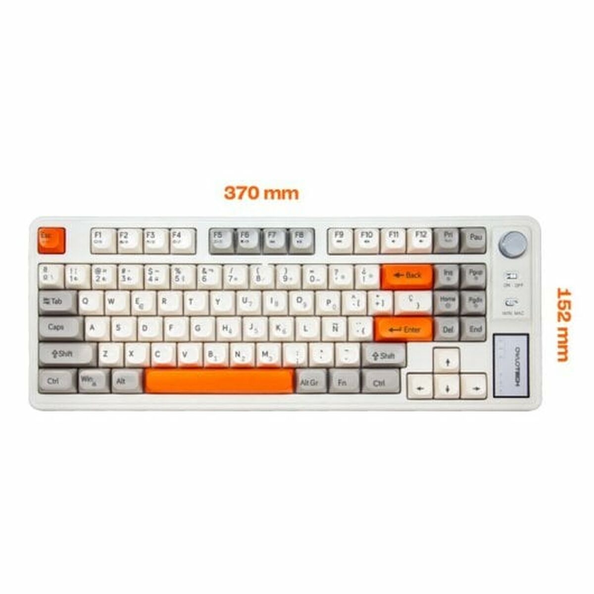 Tastiera Owlotech Arancio Qwerty in Spagnolo - Disponibile in 3-4 giorni lavorativi