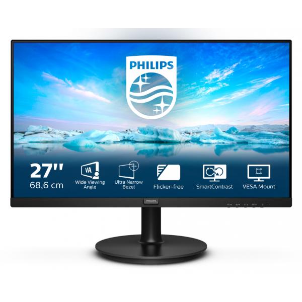 Monitor Nuovo MONITOR PHILIPS LED 27" Wide 271V8LA/00 VA 1920x1080 4ms 250cd/mq 3000:1 (Mega Infinity DCR) 2x2W MM VGA HDMI - Disponibile in 3-4 giorni lavorativi