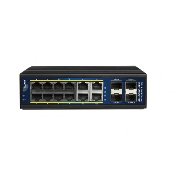 ALLNET ALL-SGI8016PM switch di rete Gestito L2+/L3 Gigabit Ethernet (10/100/1000) Supporto Power over Ethernet (PoE) Nero - Disponibile in 6-7 giorni lavorativi