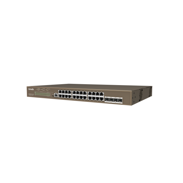 TENDA SWITCH L3 MANAGED POE SWITCH 24 PORTE 10/100/1000 BASE-T ETHERNET - 4 PORTE 1000 BASE-X SFP -1 - Disponibile in 3-4 giorni lavorativi