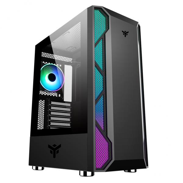 Case VERTIBRA X210 - Gaming Middle Tower, 12cm ARGB fan, 2xUSB3, Side Panel Temp Glass - Disponibile in 3-4 giorni lavorativi