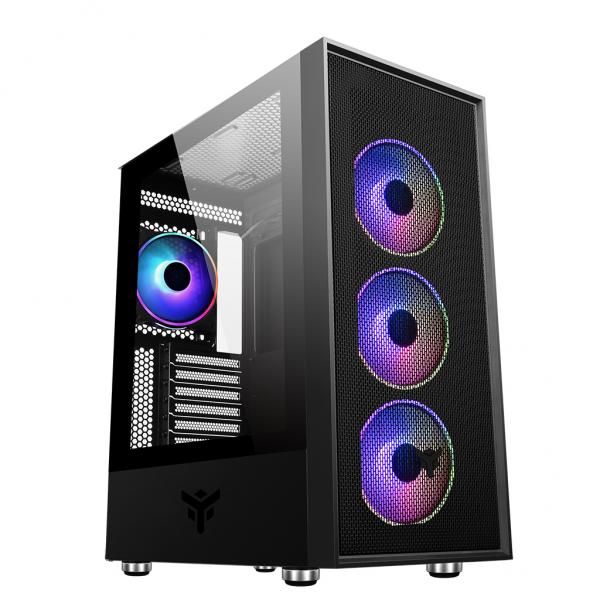 Case VERTIBRA H210 - Gaming Middle Tower, 4x12cm ARGB fan, 2xUSB3, Side Panel Temp Glass - Disponibile in 3-4 giorni lavorativi