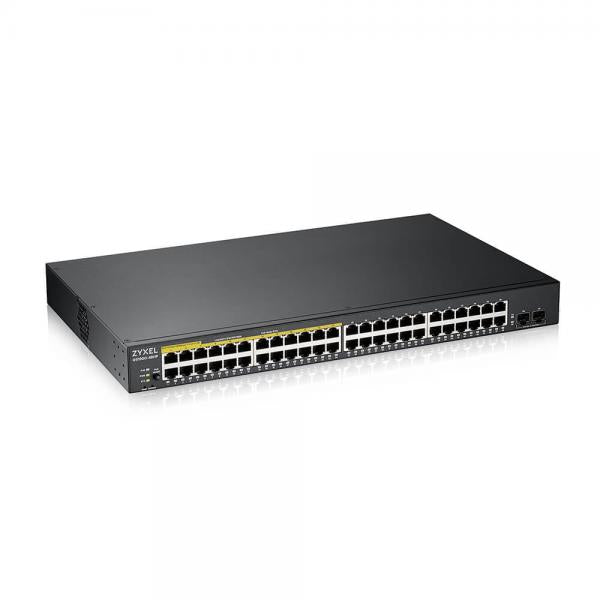 SWITCH ZYXEL GS-1900-48HP 48P LAN GIGABIT 24P PoE+ 2 porte SFP Gigabit, Supporto IPv6, VLAN, WEB MANAGED Rack - Disponibile in 3-4 giorni lavorativi