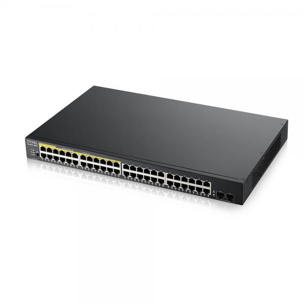 SWITCH ZYXEL GS-1900-48HP 48P LAN GIGABIT 24P PoE+ 2 porte SFP Gigabit, Supporto IPv6, VLAN, WEB MANAGED Rack - Disponibile in 3-4 giorni lavorativi