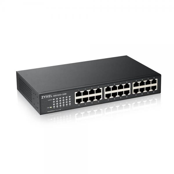 Switch ZYXEL GS-1100-24E Unmanaged, 24 porte Gigabit, design senza ventole, Desktop/Rack - GS1100-24E-EU0103F - Disponibile in 3-4 giorni lavorativi