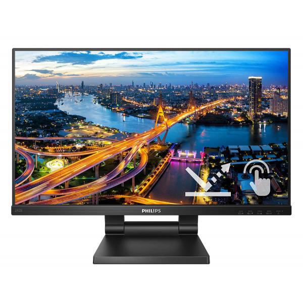 Monitor Nuovo MONITOR PHILIPS TOUCH LED 23.8" Wide 242B1TC/00 IPS 1920x1080 4ms 250cd/mq 1000:1 2x2WMM Reg.inH PIVOT VGA HDMI DP USB - Disponibile in 3-4 giorni lavorativi