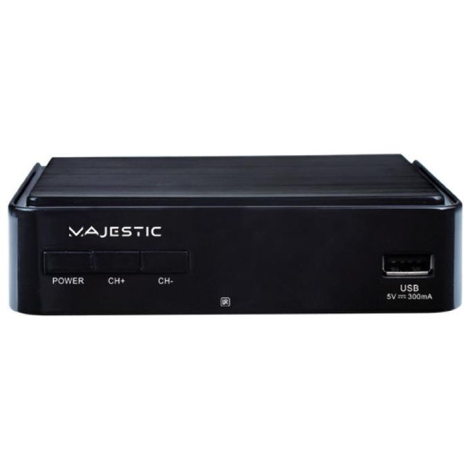 Majestic Decoder Digitale Terrestre Dvb-t-t2 Hd Ingresso Usb 2.0 per la Riproduzione di Fle Multimediali - Disponibile in 3-4 giorni lavorativi