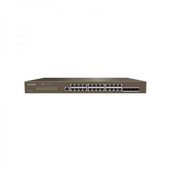 SWITCH TENDA TEG5328F 24P GIGABIT 10/100/1000 RJ45 +4P SFP +1P Console L3 MANAGED 1U 19-inch rack-mountable - Disponibile in 3-4 giorni lavorativi