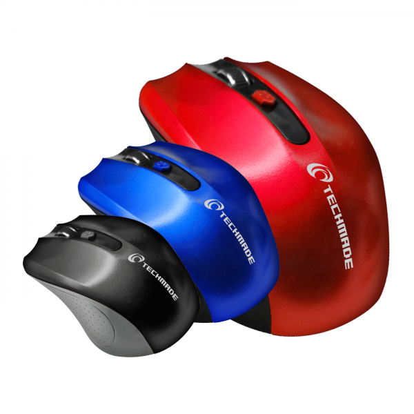 MOUSE TECHMADE OTTICO WIRELESS USB BLUE TM-XJ30-BL - Disponibile in 3-4 giorni lavorativi