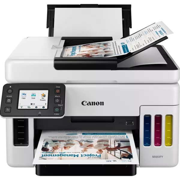 Stampante multifunzione MULTIFUNZIONE CANON INK Maxify GX6050 A4 24/15.5IPM 250FF DUPLEX LAN USB WiFi LCD 2.7" - Disponibile in 3-4 giorni lavorativi