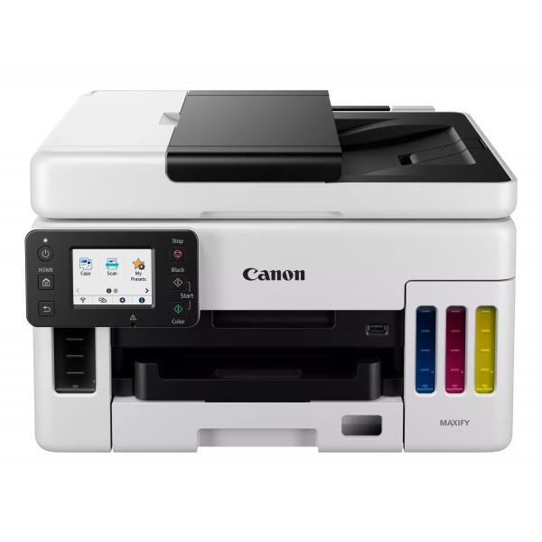 Stampante multifunzione MULTIFUNZIONE CANON INK Maxify GX6050 A4 24/15.5IPM 250FF DUPLEX LAN USB WiFi LCD 2.7" - Disponibile in 3-4 giorni lavorativi