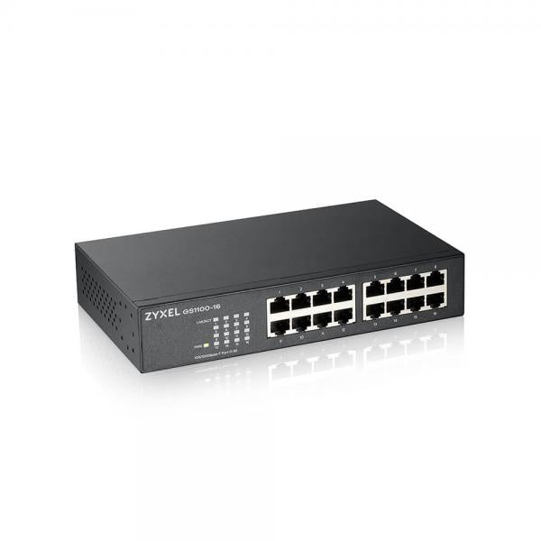 ZYXEL SWITCH UNMANAGED 16 PORTE GIGABIT, DESIGN SENZA VENTOLE, DESKTOP/RACK - Disponibile in 3-4 giorni lavorativi