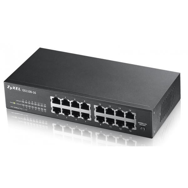 ZYXEL SWITCH UNMANAGED 16 PORTE GIGABIT, DESIGN SENZA VENTOLE, DESKTOP/RACK - Disponibile in 3-4 giorni lavorativi