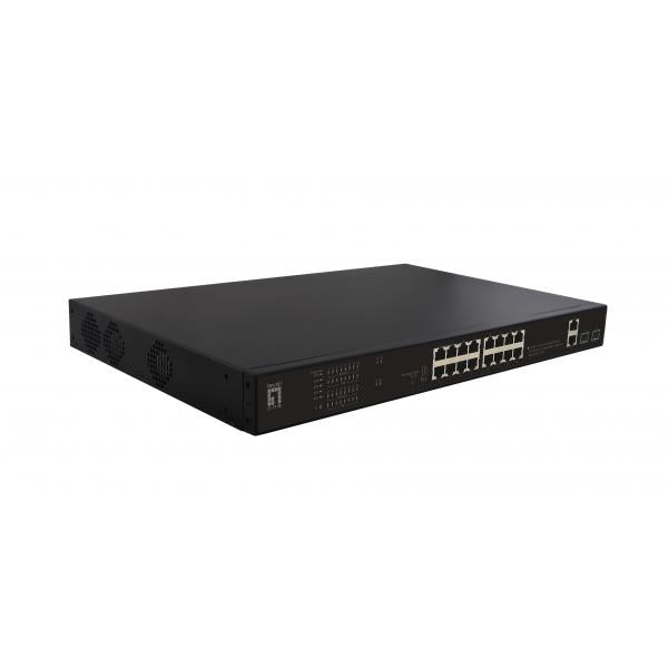 LevelOne FGP-2031 switch di rete Non gestito Fast Ethernet (10/100) Supporto Power over Ethernet (PoE) 1U Nero - Disponibile in 6-7 giorni lavorativi