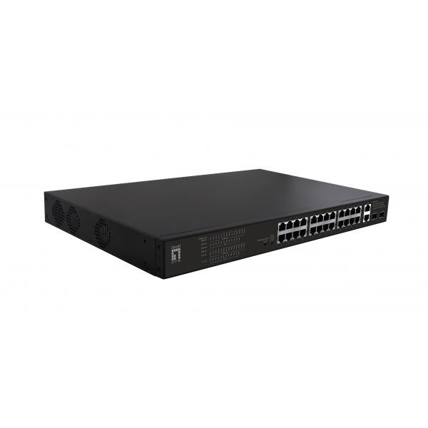 LevelOne FGP-2831 switch di rete Non gestito Fast Ethernet (10/100) Supporto Power over Ethernet (PoE) 1U Nero - Disponibile in 6-7 giorni lavorativi