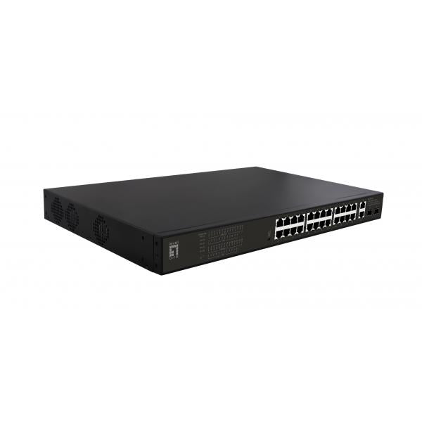 LevelOne GEP-2821 switch di rete Non gestito Gigabit Ethernet (10/100/1000) Supporto Power over Ethernet (PoE) 1U Nero - Disponibile in 6-7 giorni lavorativi