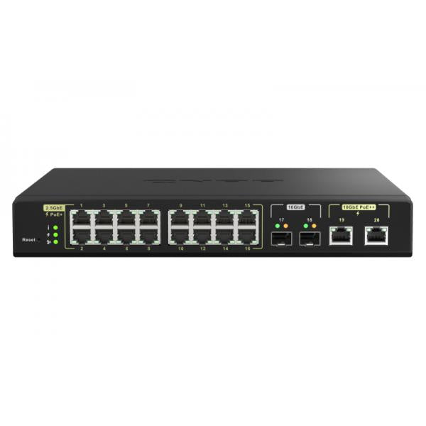 QNAP QSW-M2116P-2T2S switch di rete Gestito L2 2.5G Ethernet Supporto Power over Ethernet (PoE) Nero - Disponibile in 6-7 giorni lavorativi