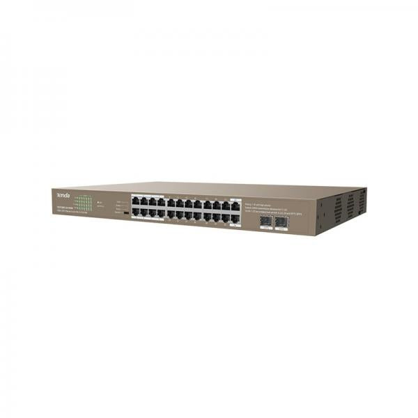 SWITCH TENDA TEG1126P-24-410W 24P GIGABIT 10/100/1000 POE 2P SFP UNMANAGED Potenza PoE 370W - Disponibile in 3-4 giorni lavorativi