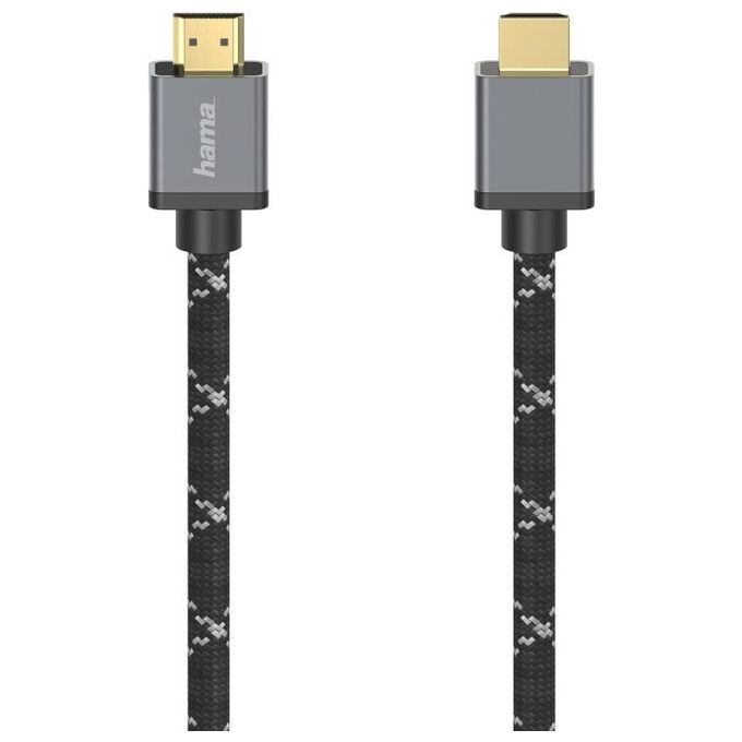 Hama Cavo Hdmi ad Altissima Velocita' 8K Metallo 1mt - Disponibile in 3-4 giorni lavorativi