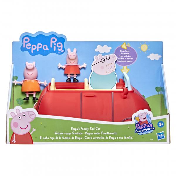 Peppa Pig - Peppa's Adventures - Family Red Car - Preschool Toy con frasi ed effetti sonori - 3 anni - Disponibile in 3-4 giorni lavorativi