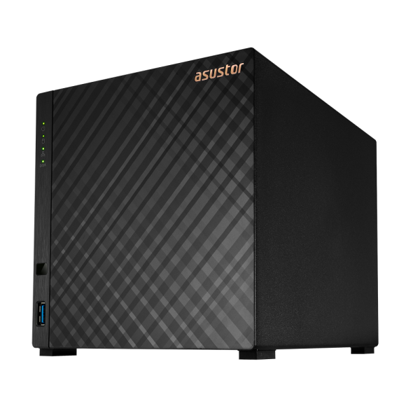 ASUSTOR NAS TOWER 4 bay (3.5''), Realtek RTD1296, Quad-Core, 1.4GHz, 1GB, 2.5GbE x1, USB3.2 Gen1 x2, WOW (Wake on WAN).. AS1104T - Disponibile in 3-4 giorni lavorativi