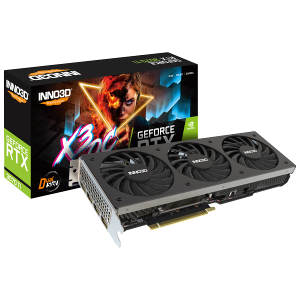 INNO3D VGA GEFORCE RTX 3070 Ti, RTX 3070 Ti X3 OC, 8GB GDDR6X, 3xDP/HDMI - Disponibile in 3-4 giorni lavorativi